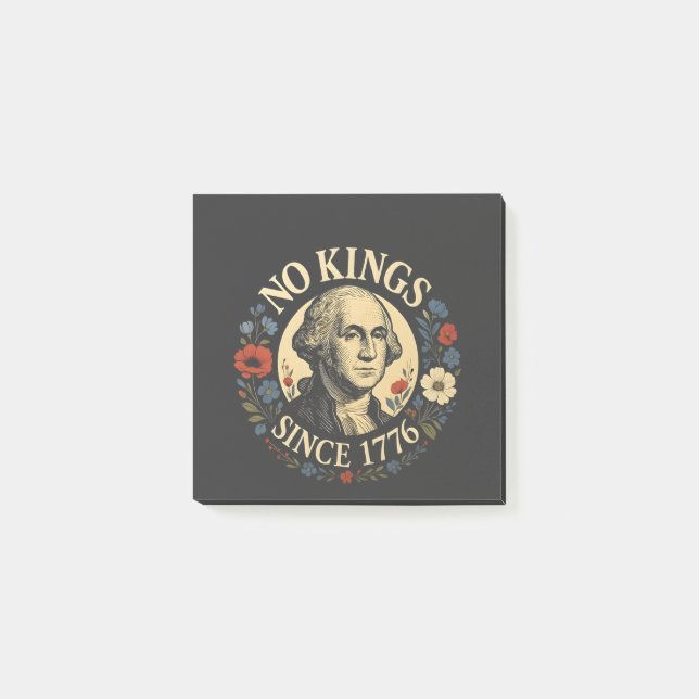 Post-it® No King Since 1776 American Democracy Protest  (Devant)