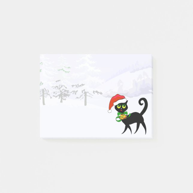 Post-it® Noël Amoureux des chats (Devant)