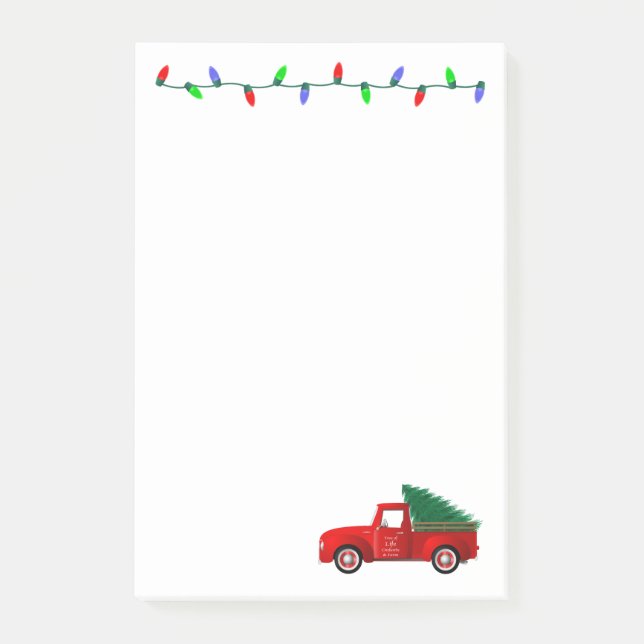 Post-it® Noël au petit camion rouge (Devant)