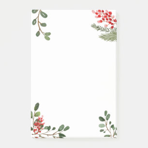 Post-it® Noël des Fêtes de la Berry Rouge Feuille Holly