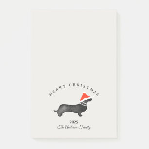 Post-it® Noël personnalisé rouge gris santa dachsund