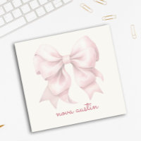 Nœud Rose Tendance Personnalisé Avec Nom Monogramm