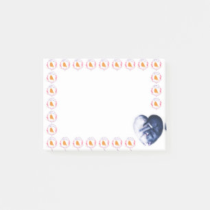 Post-it® Noir Blanc Chat Aimer l'aquarelle Aime l'oiseau No