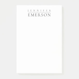 Post-it® Noir blanc minimaliste moderne simple 