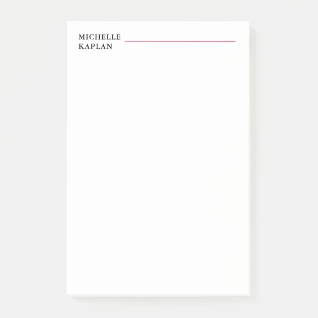 Post-it® Noir & Blanc Moderne Professionnel Exclusif (Devant)