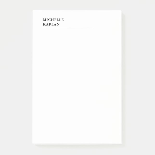 Post-it® Noir & Blanc Moderne Professionnel Exclusif (Devant)