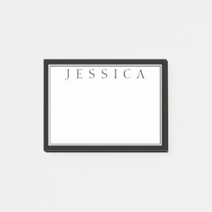 Post-it® Noir & Blanc Votre nom
