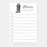 Noir Cockapo Chien Personnalisé Liste De Tâches