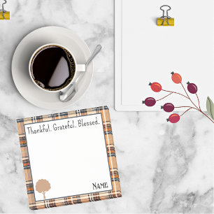 Post-it® Nom, Automne automne Plaid Merci