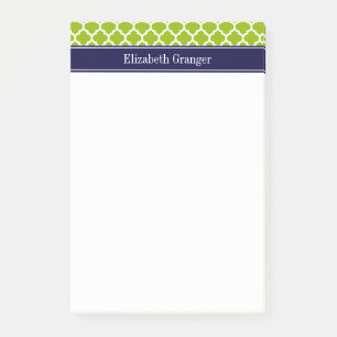 Post-it® Nom bleu de la marine Monogram