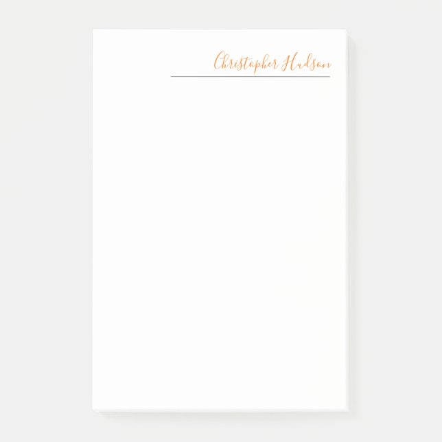 Post-it® Nom de calligraphie simple professionnelle (Devant)