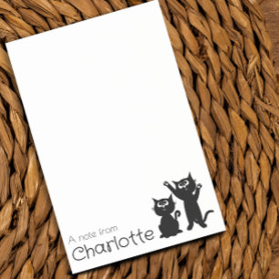 Post-it® Nom de chats de caricature noir mignon