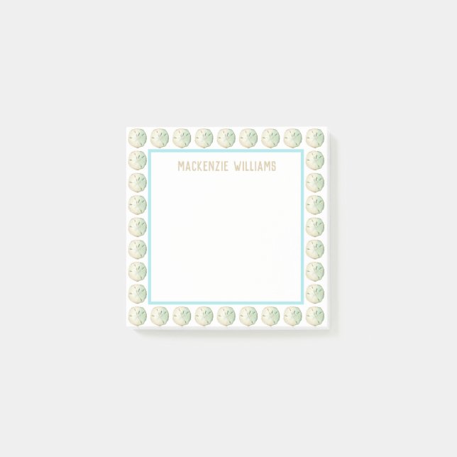 Post-it® Nom de coutume de plage d'aquarelle du dollar de (Devant)