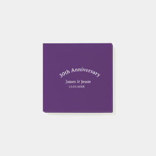 Post-it® nom de date d'anniversaire de mariage 30 ans simpl