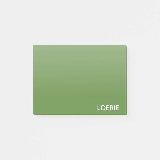 Post-it® Nom de la couleur verte Loerie (Devant)