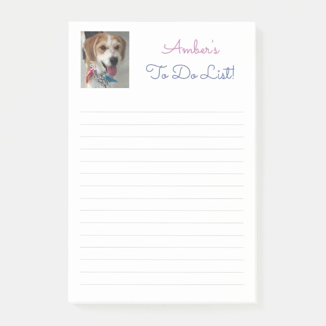 Post-it® Nom De La Personnaliser, Photo & Message, Lignes R (Devant)
