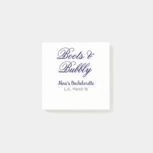 Post-it® nom de l'enterrement de vie de jeune fille Boots &