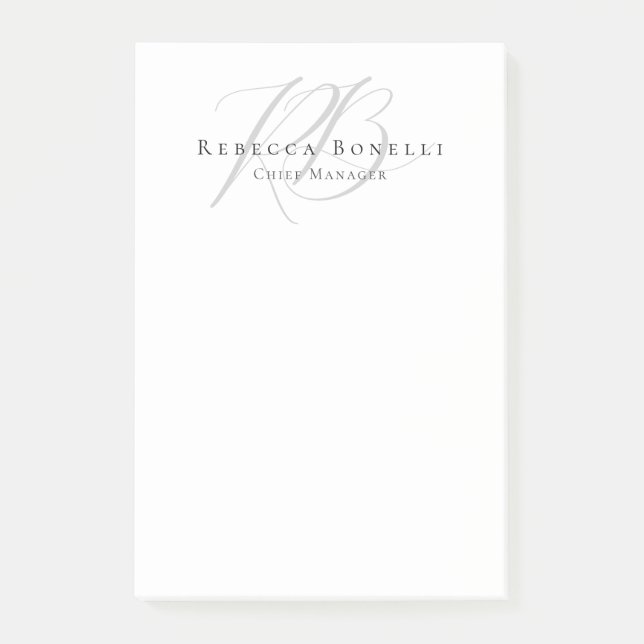 Post-it® Nom de profil exclusif et unique avec monogramme (Devant)