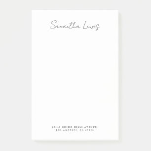 Post-it® Nom de script manuscrit minimaliste simple