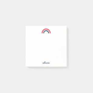 Post-it® Nom de script Rainbow personnalisé