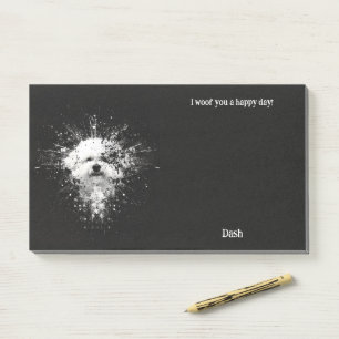 Post-it® Nom du chien d'art Abstrait Bichon Frise