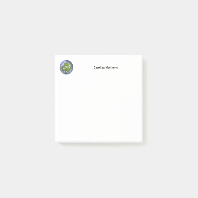 Post-it® Nom du logo de l'entreprise 3x3 (Devant)