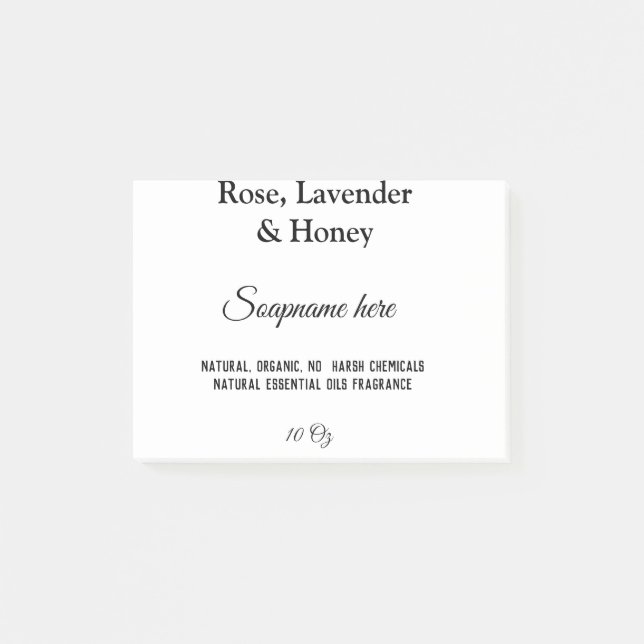 Post-it® nom du savon poids site internet ingrédients détai (Devant)