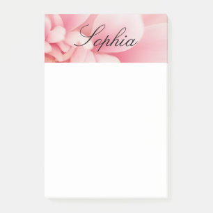 Post-it® Nom du script rose et noir