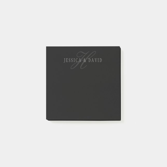 Post-it® Nom et nom de famille des couples Monogramme (Devant)