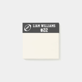 Post-it® Nom et numéro de joueur de football personnalisé N