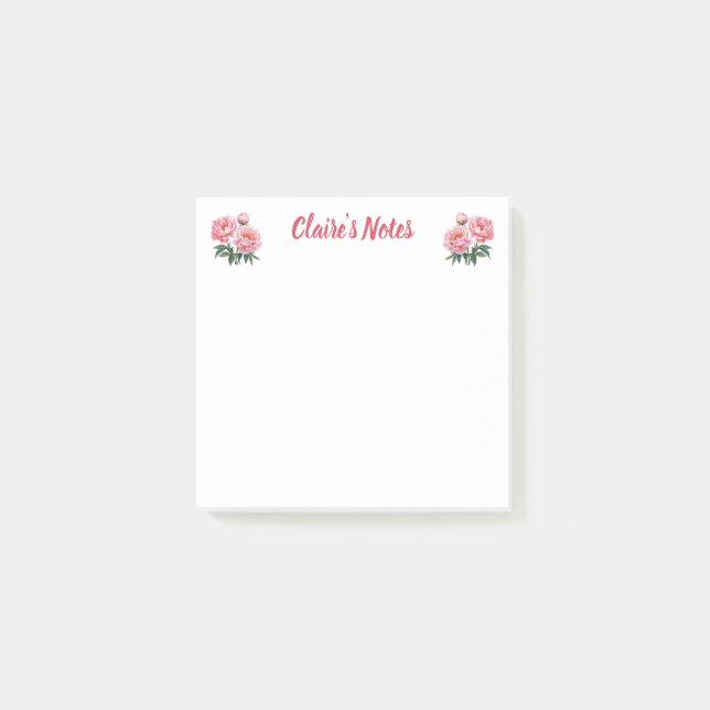 Post-it® Nom floral de pivoine douce (Devant)