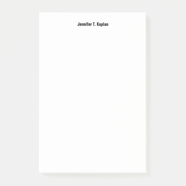 Post-it® Nom Gras Simple Professionnel Simple Moderne Minim (Devant)