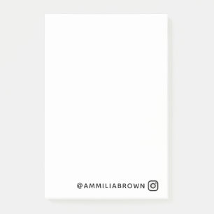 Post-it® Nom Instagram personnalisé Notes collantes perso