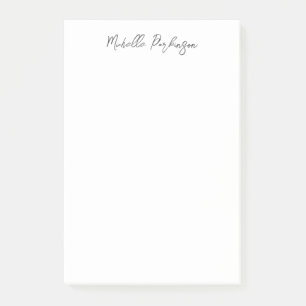 Post-it® Nom minimaliste moderne Calligraphie personnalisée