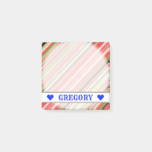 Post-it® Nom personnalisable - Bandes inspirées de la pastè