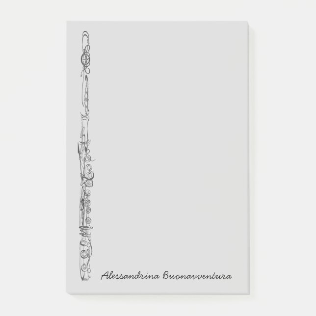 Post-it® Nom personnalisable de croquis droit de cannelure (Devant)