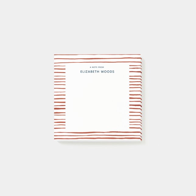 Post-it®  Nom personnalisé Aquarelle Rouge Jours fériés tri (Devant)