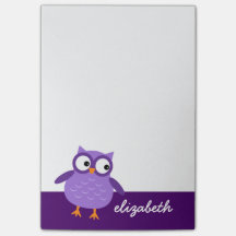 Nom Personnalisé De La Chouette Violette Pour Son