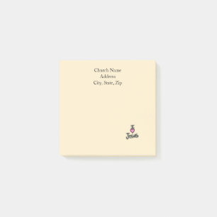 Post-it® Nom personnalisé de l'église J'aime Jésus 