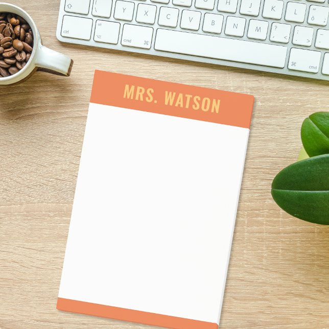 Post-it® Nom personnalisé Enseignant Papeterie Appréciation (Custom Name Teacher Stationery Appreciation Gift Post-it Notes)