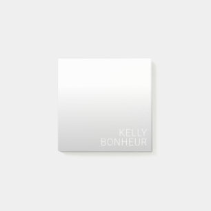 Post-it® Nom personnalisé moderne   Gradient gris
