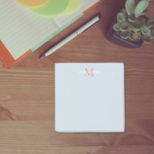 Post-it® Nom personnalisé Monogramme