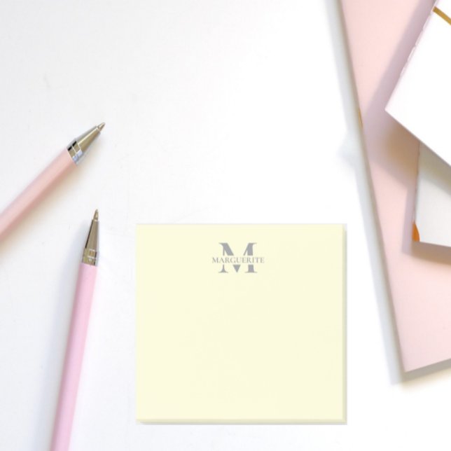 Post-it® Nom personnalisé Monogramme (Créateur téléchargé)