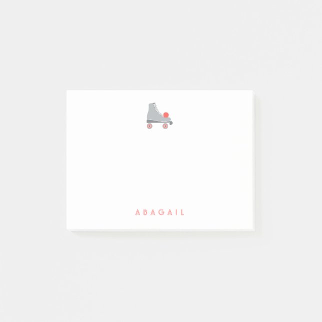 Post-it® Nom personnalisé Retro Roller Skate (Devant)