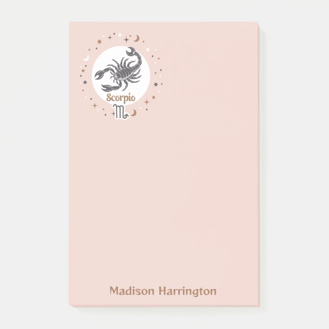 Post-it® Nom personnalisé Scorpion SIGNE Zodiaque (Devant)