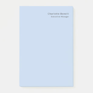 Post-it® Nom Professionnel Moderne Minimaliste Bleu