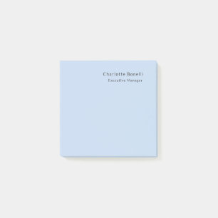 Post-it® Nom Professionnel Moderne Minimaliste Bleu