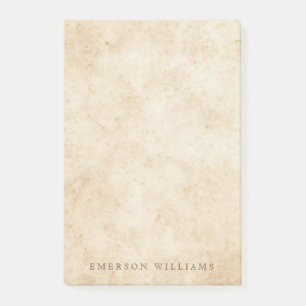 Post-it® Nom rustique de papier âgé par antiquité vintag