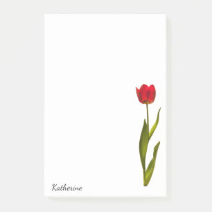 Post-it® Nom - Tall Red Tulip Spring Floral Photographie