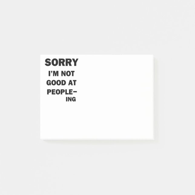 Post-it® Non bon aux gens - Ing (Devant)